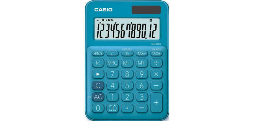 Casio calculatrice de bureau MS-20UC, bleu