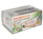 Pentel Maxiflo Whiteboard Marker Set of 4 Pieces: Blue, Red, Green, and Black + Magnetic Eraser...