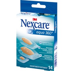3M pleister Nexcare Aqua 360° 3 formaten, pak van 14 stuks
