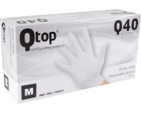 Handschoenen uit nitril,  medium, wit, doos van 100 stuks