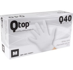 Handschoenen uit nitril,  medium, wit, doos van 100 stuks