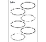 Avery Family ovale oplosbare etiketten, ft 5,5 x 3 cm, ophangbare etui met 18 etiketten