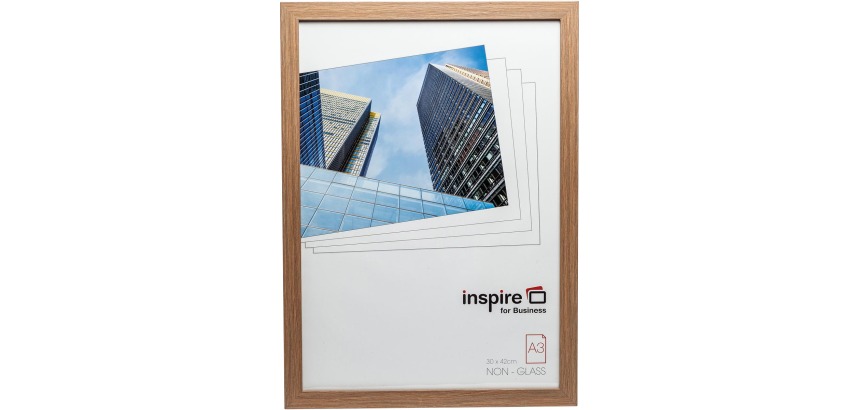 Hampton photo frame Sorbonne, in 2 cm MDF, oak effect, A3