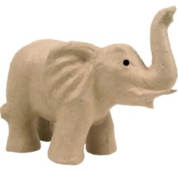 Décopatch éléphant, papier-maché