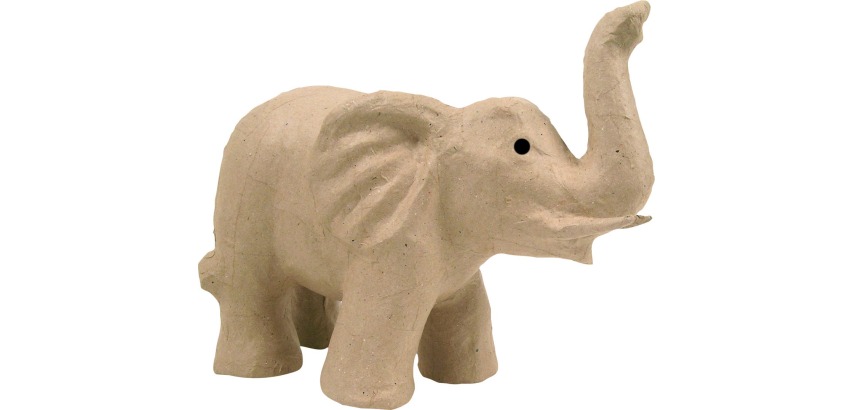 Décopatch éléphant, papier-maché
