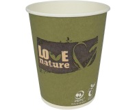 Gobelet Love Nature, en carton, 150ml, paquet de 100 pièces