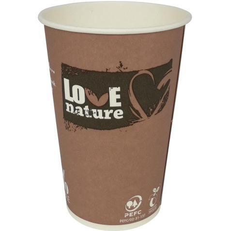 Gobelet Love Nature, en carton, 180 ml, paquet de 80 pièces