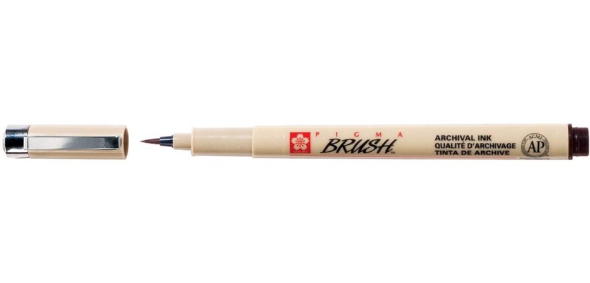 Sakura bruhspen Pigma Brush, zwart