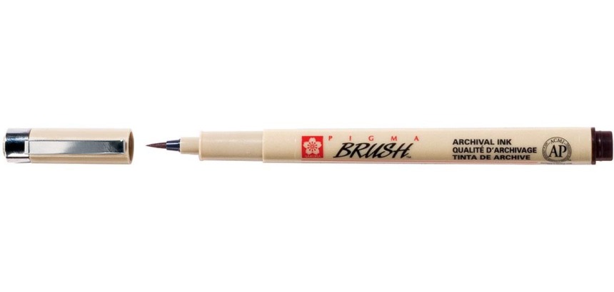 Sakura bruhspen Pigma Brush, noir