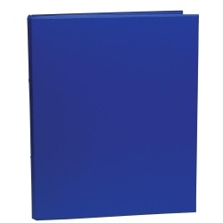 classeur pour ft A4, 2 anneaux de 25 mm, en PVC, bleu