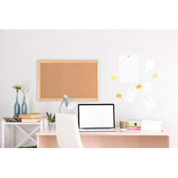 Bi-Office Earth Prime kurkbord, eiken kader, ft 90 x 60 cm