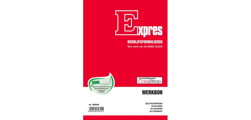 Sigel Expres Arbeitsblock, Format A5, Niederländisch, Duplikat (50 x 2 Blatt)