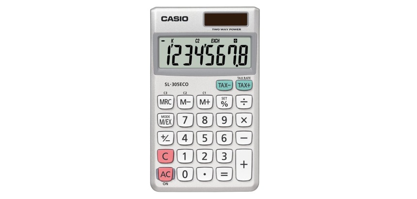Calculator SL-305 ECO, battery operated or