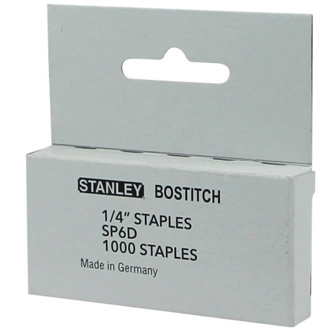 Bostitch Agrafes pour T10, 6 mm, boîte de 1.000 agrafes