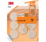 3M pads de protection, en feutre, diamètre 25 mm, blister de 8 pièces