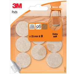 EN_3M PADS FEUTRE 25MM BLS8