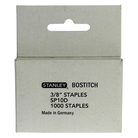 Bostitch Agrafes pour T10, 10 mm, boîte de 1.000 agrafes