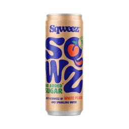 SQWZ frisdrank White Peach BIO, blikje van 25 cl, pak van 12 stuks