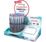 Uni-ball Jetstream Eco retractable rollerball pen, 0.85 mm line width, assorted, display of 48 pieces