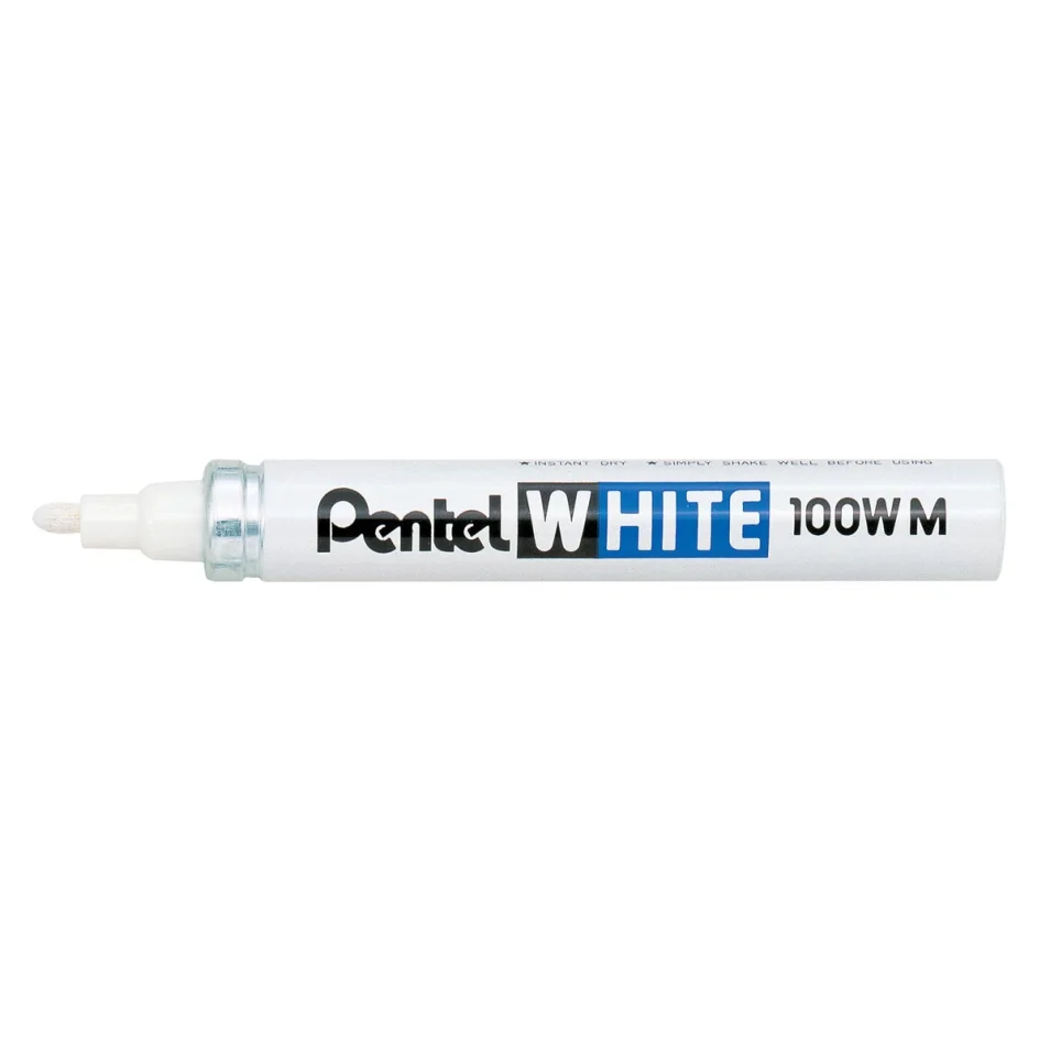 Marqueur Décoratif Blanc - Pointe biseautée 0,6 à 4 mm Pentel SMW26-WO