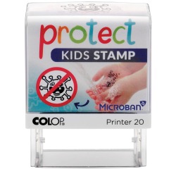 Colop printer 20 Microban, Protect kids stamp, stempel die kinderen helpt hun handen goed te wassen