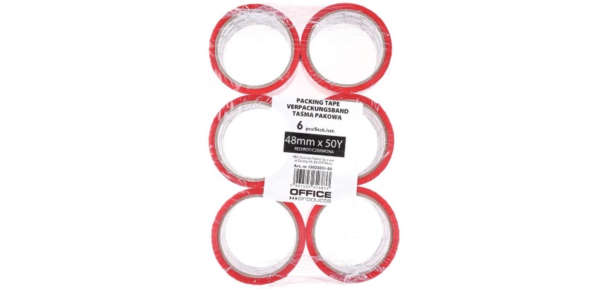 OFFICE products verpakkingstape, 48 mm x 46 m, rood