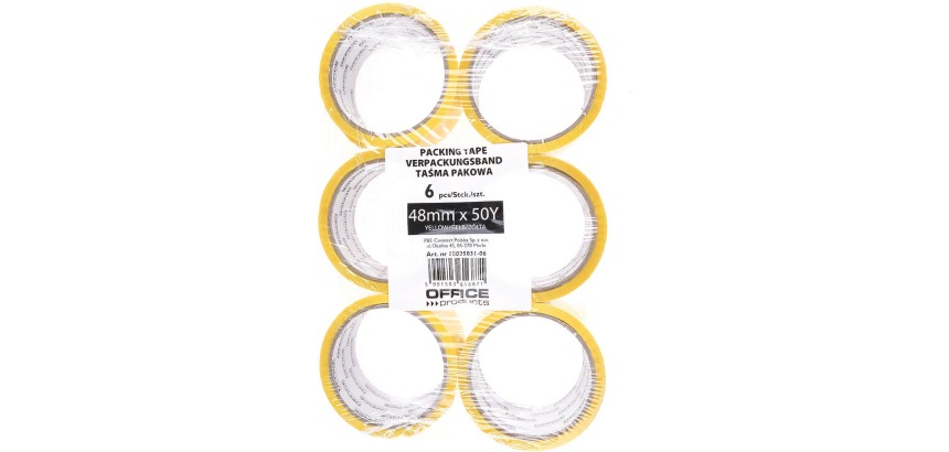 OFFICE products ruban d'emballage, 48 mm x 46 m, jaune