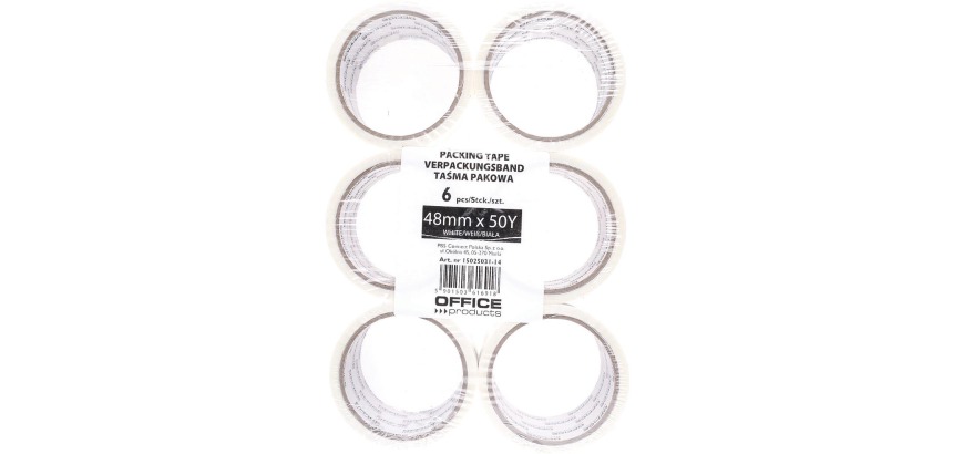 OFFICE products verpakkingstape, 48 mm x 46 m, wit