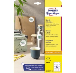 Avery Zweckform étiquettes rondes, 60 mm, blister de 120 pièces, blanc