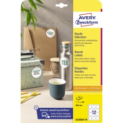 Avery Zweckform étiquettes rondes, 60 mm, blister de 120 pièces, blanc