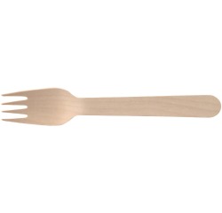 Fourchette Pure, en bois, 16,5 cm, paquet de 250 pièces