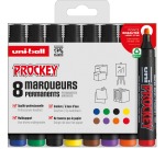 Uni-ball permanent marker Prockey PM-126, etui van 8 stuks, assorti