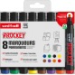 Uni-ball Permanent-Marker Prockey PM-126, Hülle von 8 Exemplaren, Assortiment