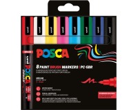 Uni Posca paintmarker PC-5BR, 1 - 4 mm, penseel punt, blister van 8 stuks