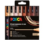Uni Posca marqueurs peinture PC-5M, 1,8 - 2,5 mm, point rond, couleurs portret, blister de 8 pièces