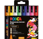 Uni POSCA marqueur peinture PC-5M, 1,8 - 2,5 mm, étui de 8 pièces en couleurs assorties Pop