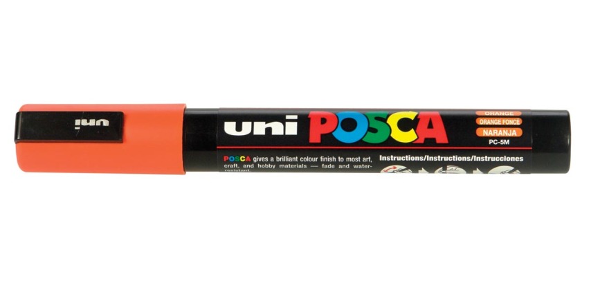 Uni POSCA Malstift PC-5M, 1,8 - 2,5 mm, dunkelorange