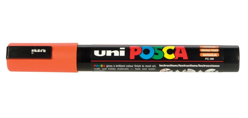 Uni POSCA paintmarker PC-5M, 1,8 - 2,5 mm, donkeroranje