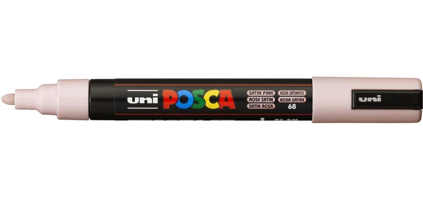 Uni Posca paint markers PC-5M, 1.8 - 2.5 mm, round tip, satin pink