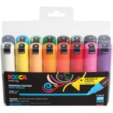 Paintmarker Uni POSCA PC7M breed assorti set à 16 stuks
