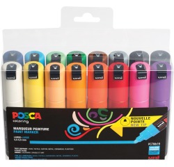 Marqueur peinture Posca PC7M Large assorti set 16 pièces
