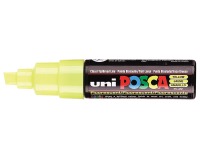Marqueur peinture Posca PC8K Large biseau jaune fluo