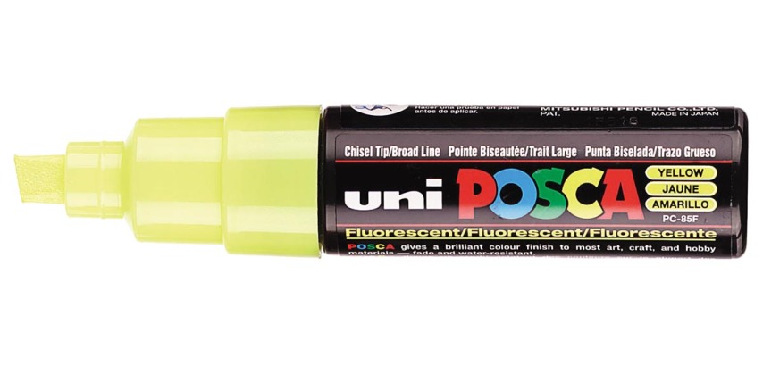 Paintmarker Uni POSCA PC8K breed schuin fluor gl
