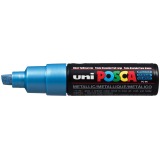 Marqueur peinture Posca PC8K Large biseau bleu métal