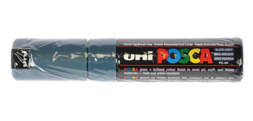 Marqueur peinture Posca PC8K Large biseau gris ardoise