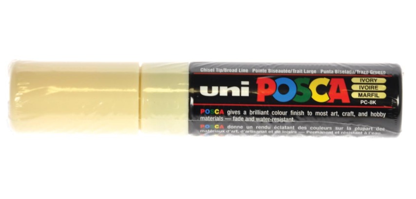 Posca Farbmarker PC8K Groß Keil Elfenbein