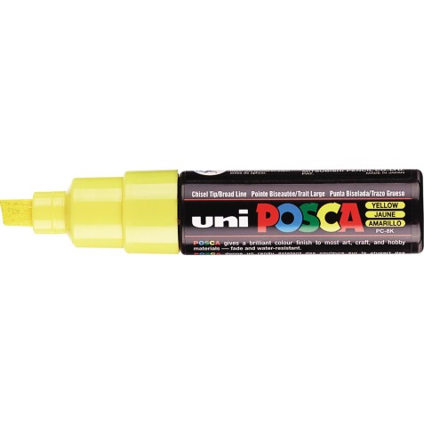 Uni POSCA marqueur peinture PC-8K, 8 mm, jaune