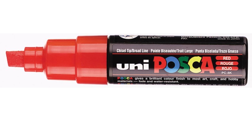 Uni POSCA marqueur peinture PC-8K, 8 mm, rouge