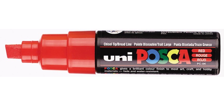Uni POSCA marqueur peinture PC-8K, 8 mm, rouge