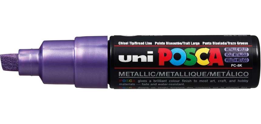 Posca PC8K Large Chisel Metal Violet Paint Marker